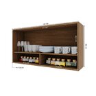 Cozinha Modulada Torre Quente Aéreo 2 Portas Ripado  5 Peças