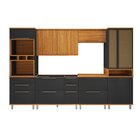 Cozinha Modulada Torre Quente Cristaleira 4 Portas E Vidros R
