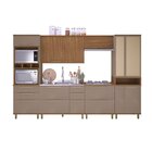 Cozinha Modulada Torre Quente Cristaleira 4 Portas E Vidros R