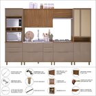 Cozinha Modulada Torre Quente Cristaleira Vidros Reflecta 6 P