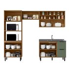 Cozinha Modulada Toscana 4 Peças Mdf Com Aéreo 1200 Porta De