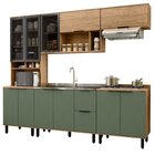 Cozinha Modulada Toscana 5 Peças Mdf Com Aéreo 1200 Porta De