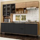 Cozinha Modulada Toscana 5 Peças Mdf Com Aéreo 1200 Porta De