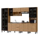 Cozinha Modulada Toscana 6 Peças Mdf Com Paneleiro 1 Forno E