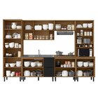 Cozinha Modulada Toscana 6 Peças Mdf Com Paneleiro E Cristale