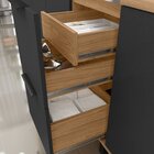 Cozinha Modulada Toscana 6 Peças Mdf Com Paneleiro E Cristale