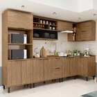 Cozinha Modulada Toscana 7 Peças Mdf Com Aéreo 1200 Porta De