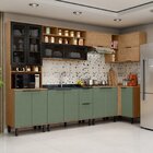 Cozinha Modulada Toscana 7 Peças Mdf Com Paneleiro 1 Forno E