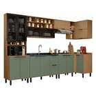 Cozinha Modulada Toscana 7 Peças Mdf Com Paneleiro 1 Forno E