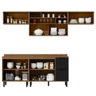 Cozinha Modulada Toscana Em Mdf 5 Peças Com Aéreo 1200 Porta