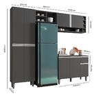 Cozinha Modulada Vanessa 230cm Paneleiro, Balcão Com Tampo Md