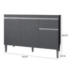 Cozinha Modulada Vanessa Com Balcão Tatiane Sem Tampo - Ajl M