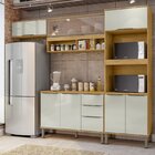 Cozinha Modulada Verace 4 Peças Com Aéreo 1200 Porta De Vidro