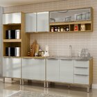 Cozinha Modulada Verace 6 Peças Com Aéreo 1200 Porta De Vidro