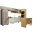 Cozinha Modulada Verace 9 Peças Com Balcão Ilha Marrocos/off