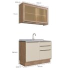 Cozinha Modulada Viena 2 Peças Com 1 Armário Aéreo Vidros Ref