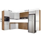 Cozinha Modulado Carbono 09 peças – Castanho/Branco