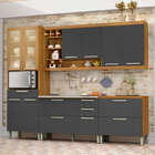 Cozinha Modular Burguesa Com 5 Peças Amadeirado Freijó/grafit