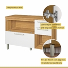 Cozinha Modular Burguesa De 2 Peças Amadeirado Freijó/branco