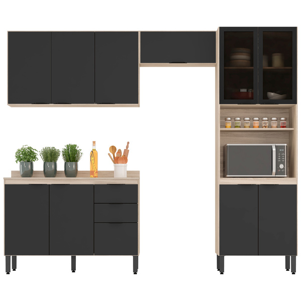 Cozinha Modular Com 4 Peças Firenze Composição 02 Avena Grafi