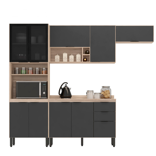Cozinha Modular Com 4 Peças Firenze Composição 06 Avena Grafi