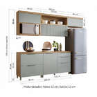 Cozinha Modular Marquesa Com 5 Peças Nature/verde Em Mdf Móve