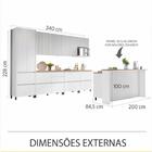 Cozinha Modular Rainha Com 10 Peças Branco/nature Em Mdf Móve