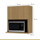 Cozinha Modular Rainha Com 4 Peças Branco/nature Em Mdf Móvei