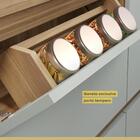 Cozinha Modular Rainha Com 4 Peças Nature/verde Em Mdf Móveis