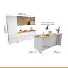 Cozinha Modular Rainha Com 8 Peças Branco/nature Em Mdf Móvei