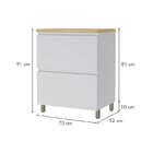 Cozinha Modular Rainha Com 8 Peças Branco/nature Em Mdf Móvei