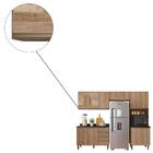 Cozinha Napoli Com Tampo 25mm 10 Portas Amêndoa Carvalho Tana