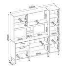 Cozinha Nina 8 Portas 2 Gavetas Avena Grafito