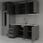 Cozinha Oxford 260x280cm Cinza Sagrado Kappesberg