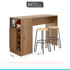 Cozinha Pequena Com Bancada Ilha Rebecca 153 Cm Mdp Avelã Menu