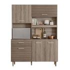 Cozinha Pequena Completa 5 Portas 1 Gaveta 140cm Carvalho Nat