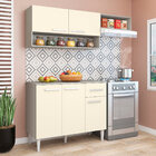 Cozinha Pequena Madri 165 Cm Armário Aéreo Balcão Tampo Nicho