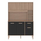 Cozinha Pérola 120cm 5 Portas 1 Gaveta Manchester/preto