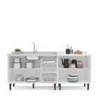 Cozinha Pérola 2 Peças Balcão 2 Gavetas 3 Portas E Balcão 2 P