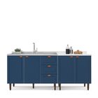 Cozinha Pérola 2 Peças Balcão 2 Gavetas 3 Portas E Balcão 2 P