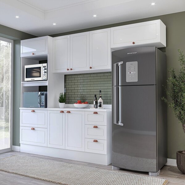 Cozinha Pérola 4 Peças Torre Quente Aéreo 3 Portas E Balcão 2