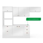 Cozinha Pérola 4 Peças Torre Quente Aéreo 3 Portas E Balcão 2