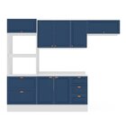 Cozinha Pérola 4 Peças Torre Quente Aéreo 3 Portas E Balcão 2