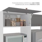 Cozinha Pérola 4 Peças Torre Quente Aéreo 3 Portas E Balcão 2