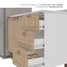 Cozinha Pérola 4 Peças Torre Quente Basculante Aéreo 3 Portas