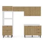 Cozinha Pérola 4 Peças Torre Quente Basculante Aéreo 3 Portas