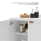 Cozinha Pérola Com Rodapé 2 Peças Balcão 2 Gavetas 3 Portas E