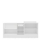 Cozinha Pérola Com Rodapé 2 Peças Balcão 2 Gavetas 3 Portas E