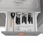 Cozinha Pérola Com Rodapé 4 Peças Aéreos Com 5 Portas, Balcão