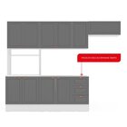 Cozinha Pérola Com Rodapé 4 Peças Paneleiro/torre Quente Aére